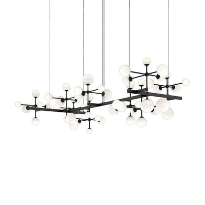 Rhoemond Zig Zag LED Chandelier Metal & Cased Glass 95.5"W x 49.5"D