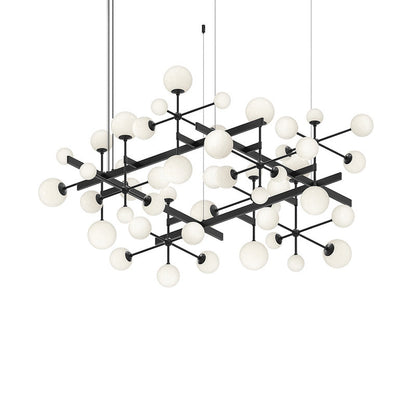 Rhoemond Square LED Chandelier Metal & Cased Glass 61"W x 56.75"D