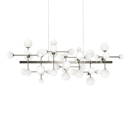 Rhoemond LED Bar Chandelier Metal & Cased Glass 68.75"W x 33.25"D