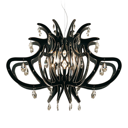 Jaratane Pendant Light Opalflex & Cristalflex & Pewterflex 33.75"W x 33.75"D