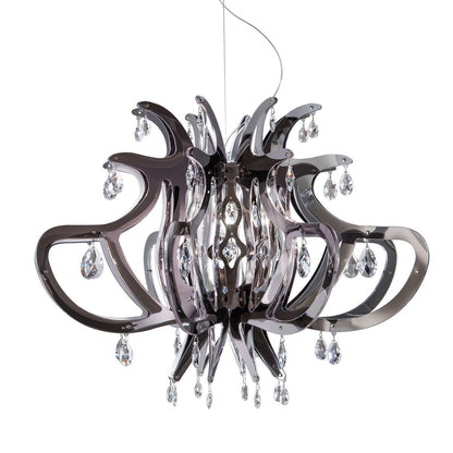 Jaratane Pendant Light Opalflex & Cristalflex & Pewterflex 33.75"W x 33.75"D
