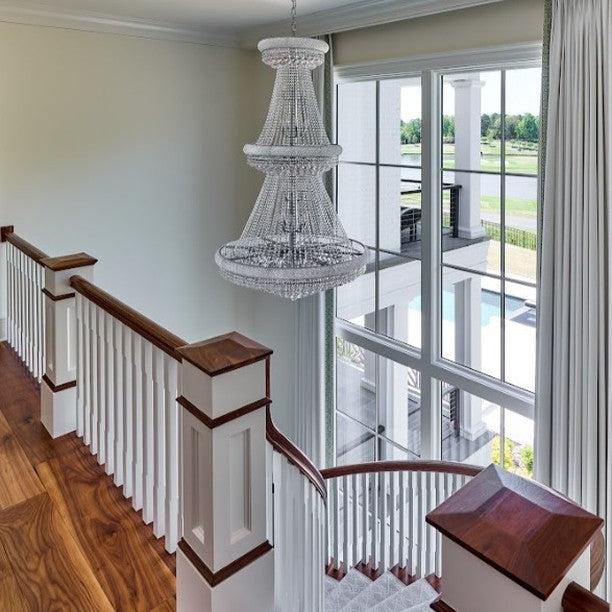 Luxury French Empire Chandelier for Villa Hall Ceiling Three-layers Crystal Light for Hotel Lobby - Richardrider