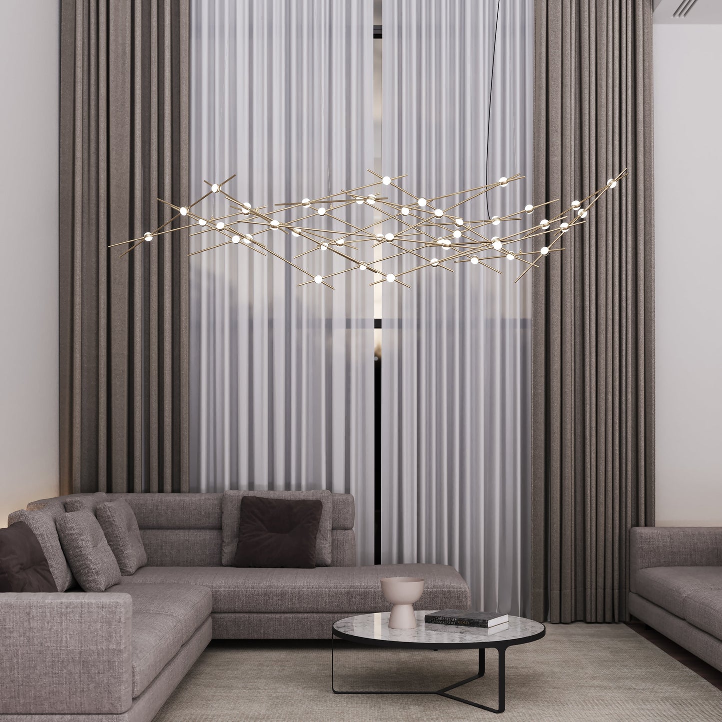 Verelune Ursa Major Chandelier Acrylic & Metal 94"W x 30"D