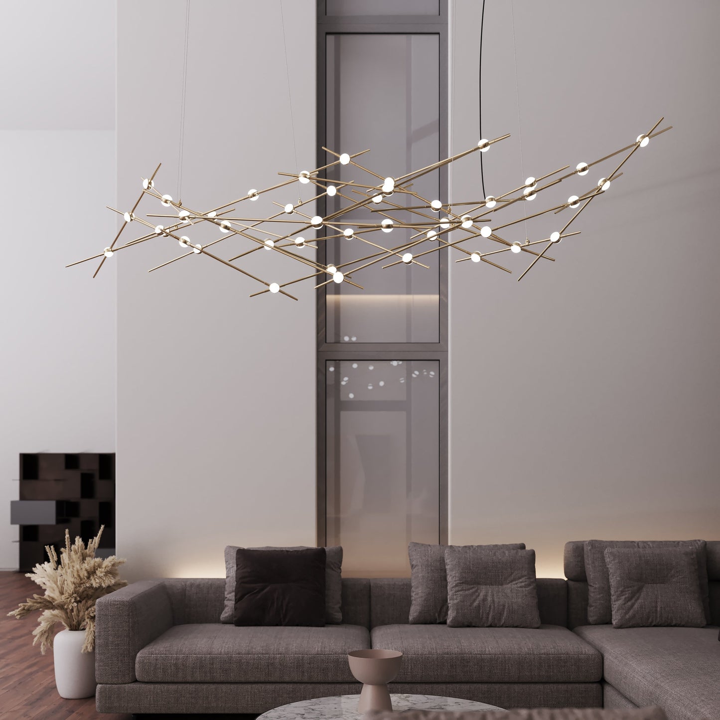 Verelune Ursa Major Chandelier Acrylic & Metal 94"W x 30"D