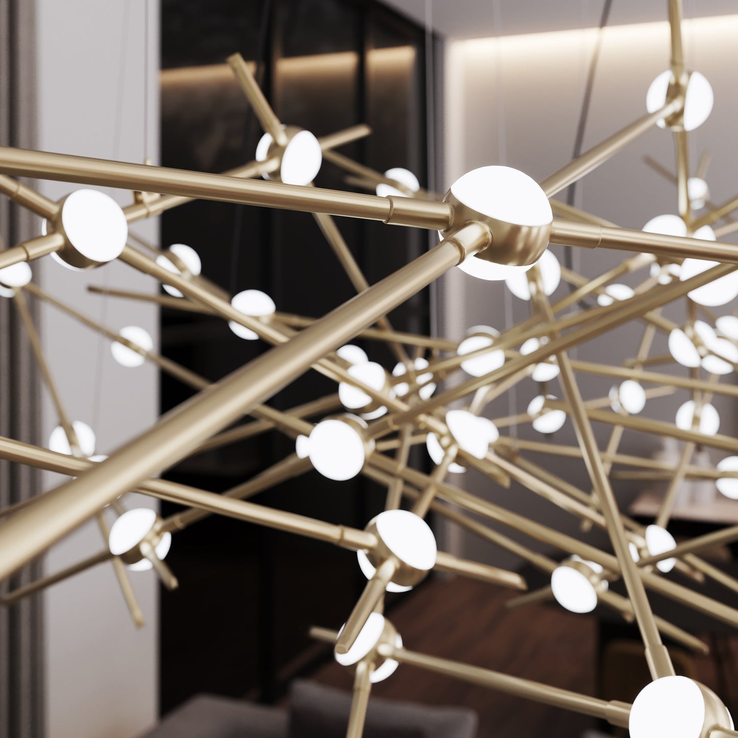 Verelune Ursa Major Chandelier Acrylic & Metal 94"W x 30"D