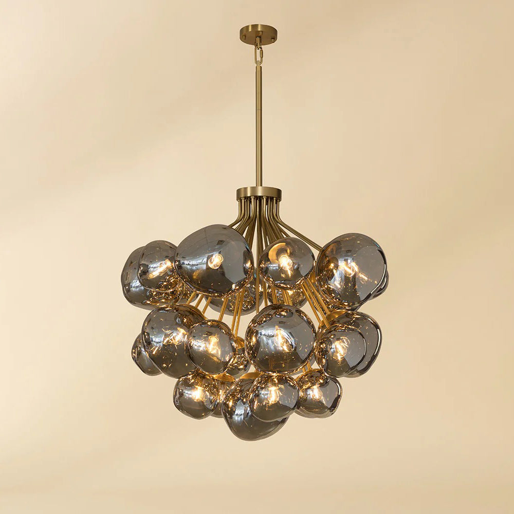 Vetouver Chandelier Hand-blown Glass & Iron 40"D