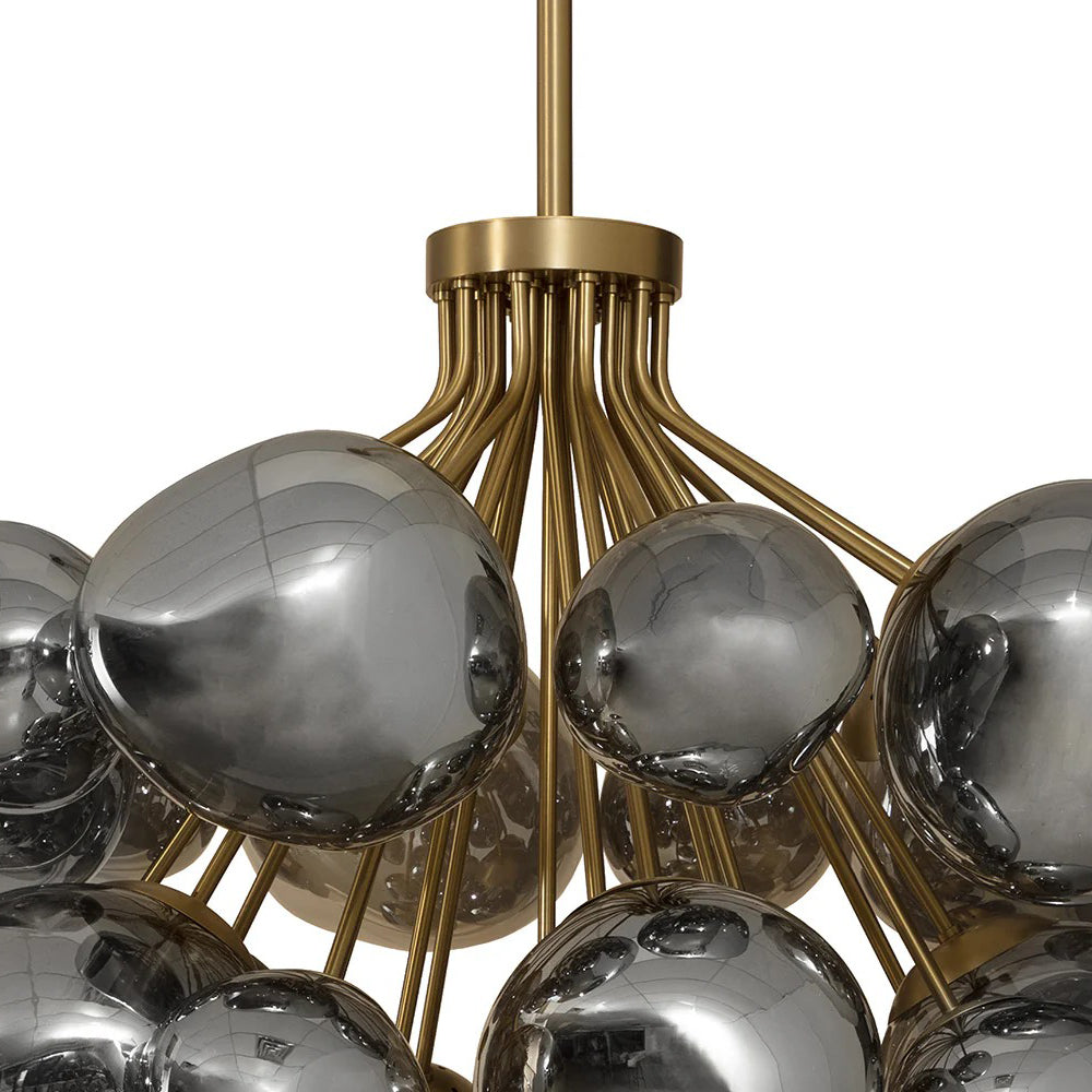 Vetouver Chandelier Hand-blown Glass & Iron 40"D