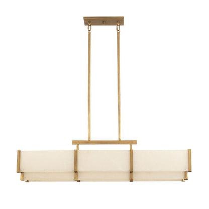 Coralline Alabaster Linear Chandelier