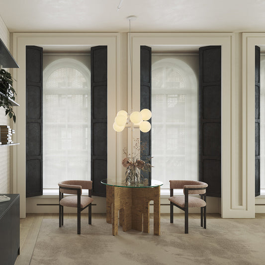 Periovra Weeks Echo Chandelier Steel & Matte-porcelain 19.3"W x 17.7"D