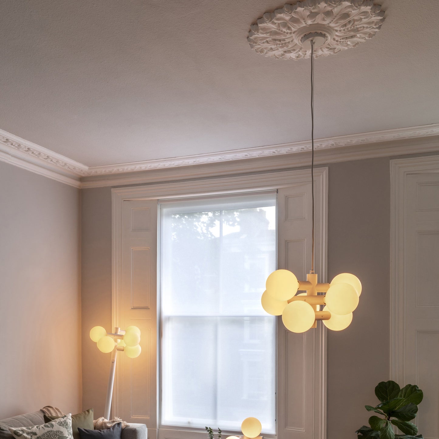 Periovra Weeks Echo Chandelier Steel & Matte-porcelain 19.3"W x 17.7"D