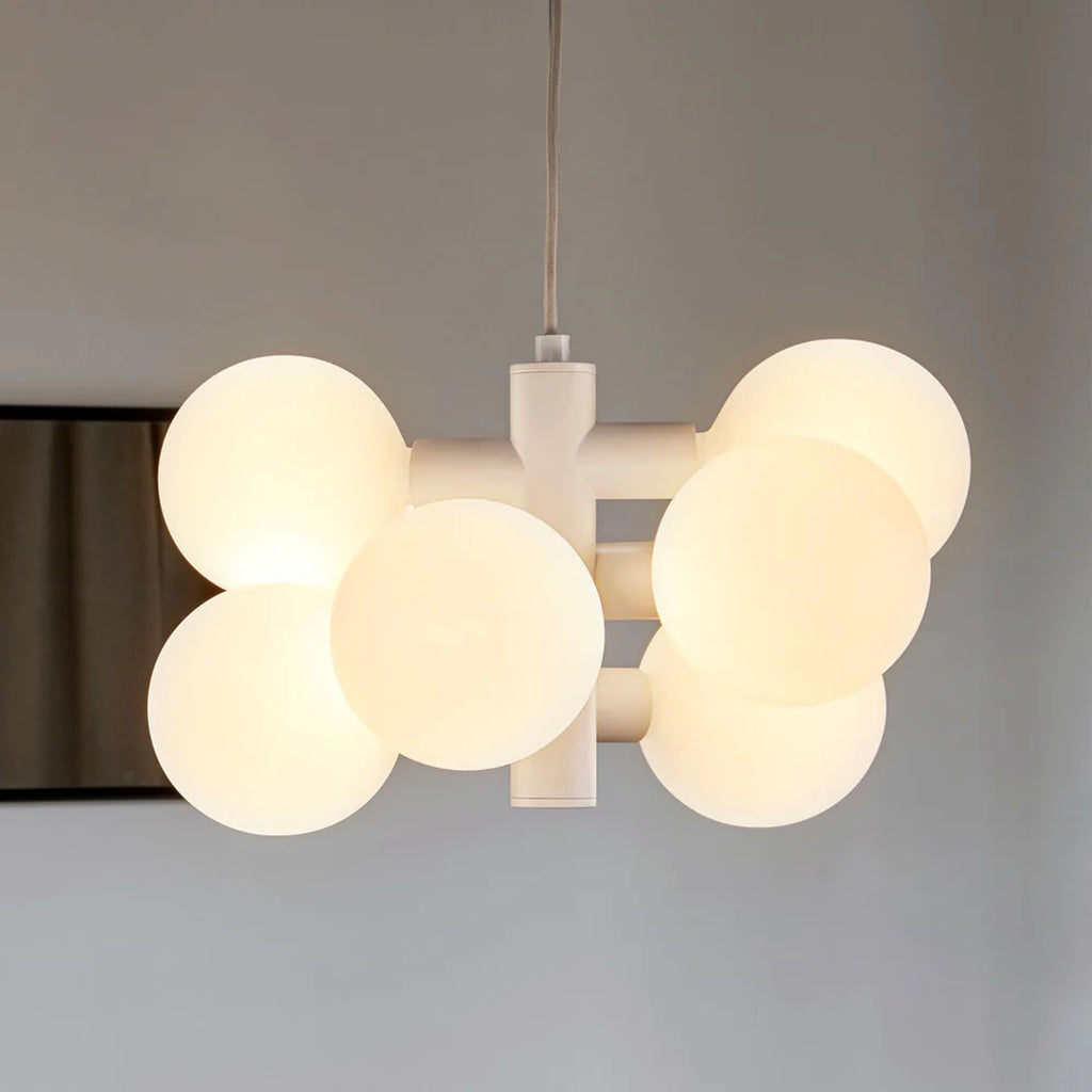 Periovra Weeks Echo Chandelier Steel & Matte-porcelain 19.3"W x 17.7"D