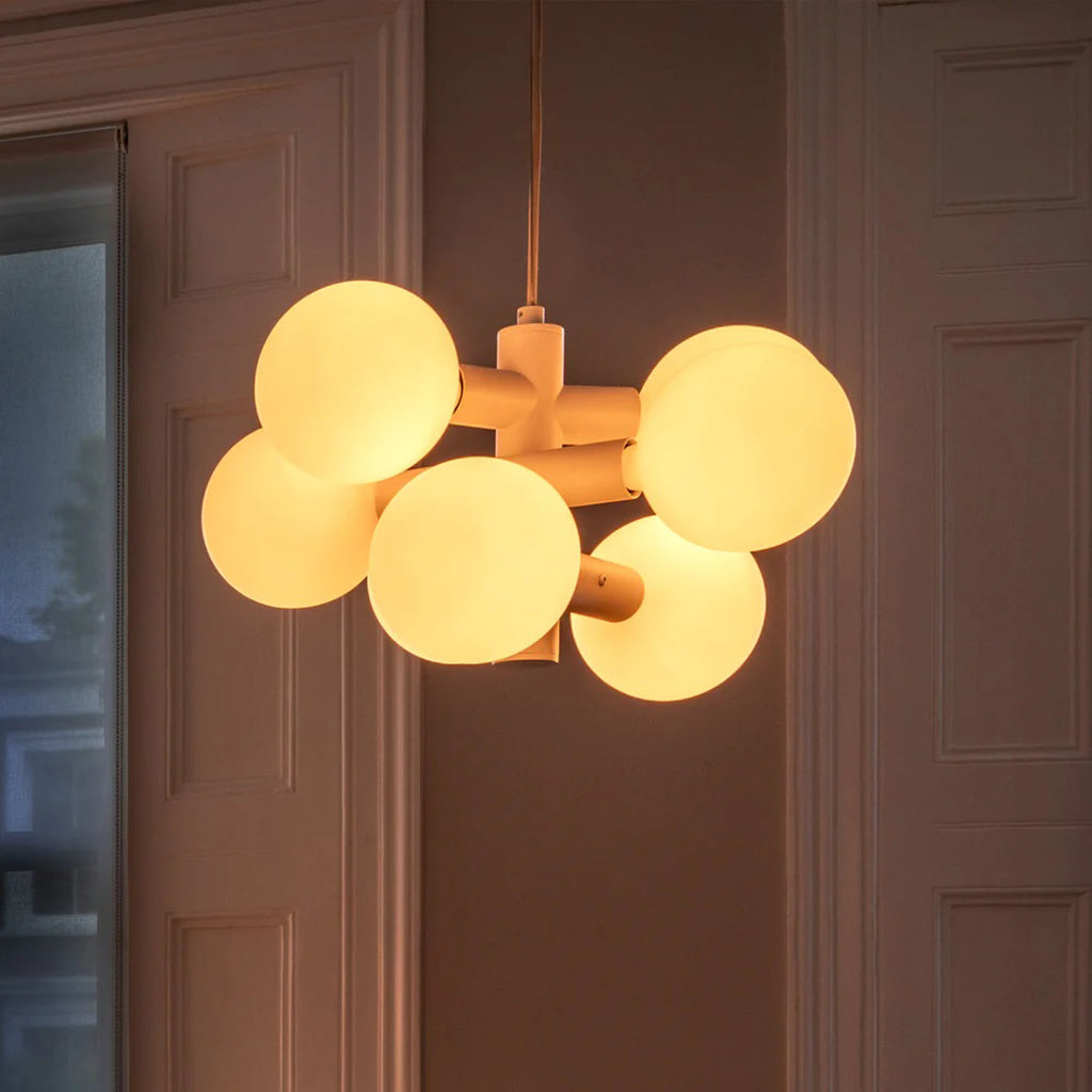 Periovra Weeks Echo Chandelier Steel & Matte-porcelain 19.3"W x 17.7"D