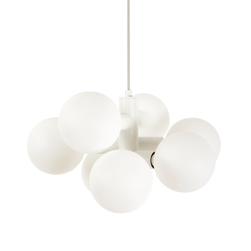 Periovra Weeks Echo Chandelier Steel & Matte-porcelain 19.3"W x 17.7"D