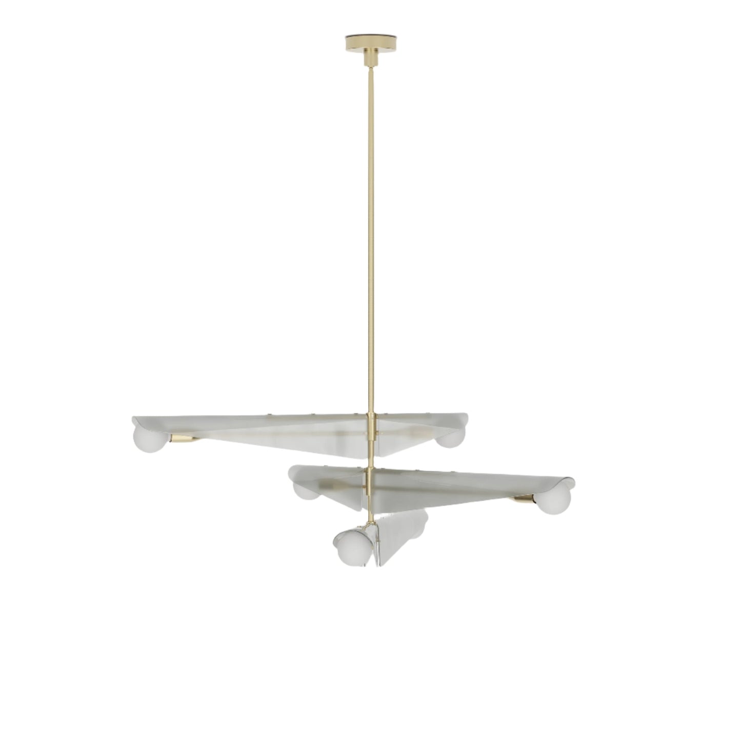 Lunaecyn Chandelier Solid Brass & Glass 47.25"W x 47.25"D