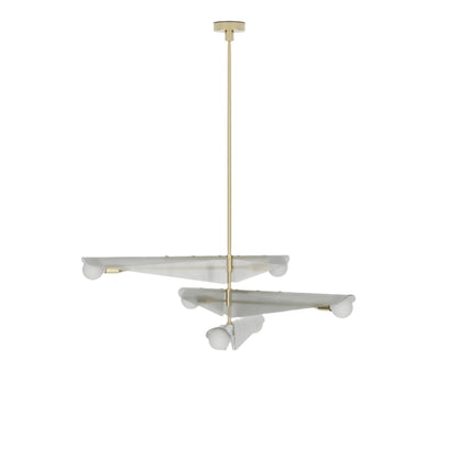 Lunaecyn Chandelier Solid Brass & Glass 47.25"W x 47.25"D