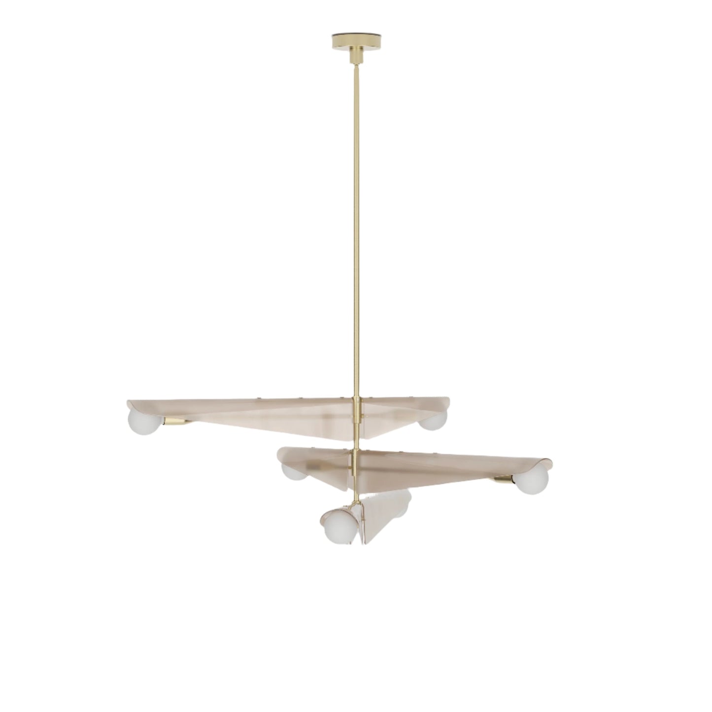 Lunaecyn Chandelier Solid Brass & Glass 47.25"W x 47.25"D