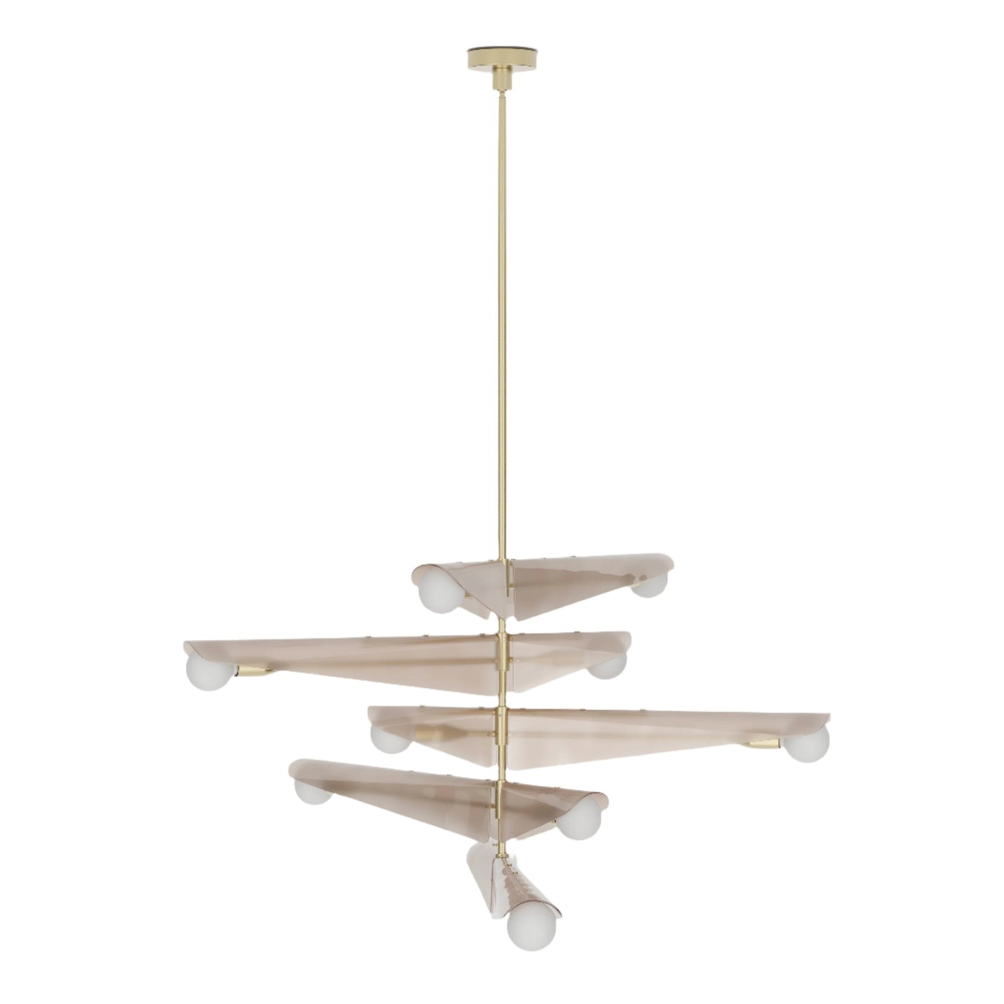 Lunaecyn Chandelier Solid Brass & Glass 47.25"W x 47.25"D