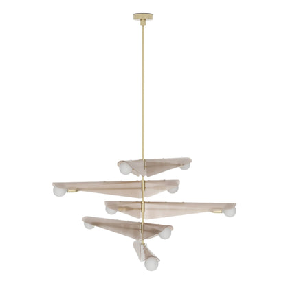 Lunaecyn Chandelier Solid Brass & Glass 47.25"W x 47.25"D