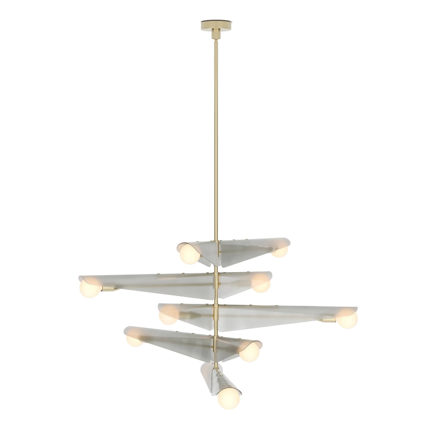 Lunaecyn Chandelier Solid Brass & Glass 47.25"W x 47.25"D