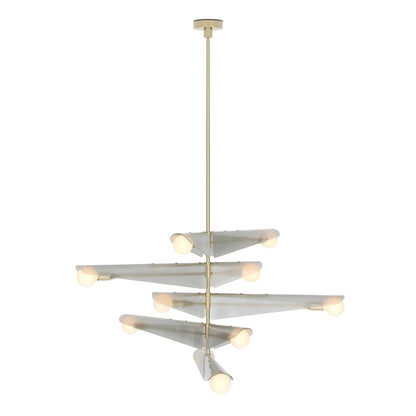 Lunaecyn Chandelier Solid Brass & Glass 47.25"W x 47.25"D