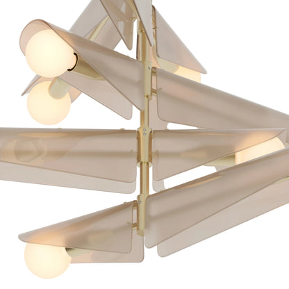 Lunaecyn Chandelier Solid Brass & Glass 47.25"W x 47.25"D