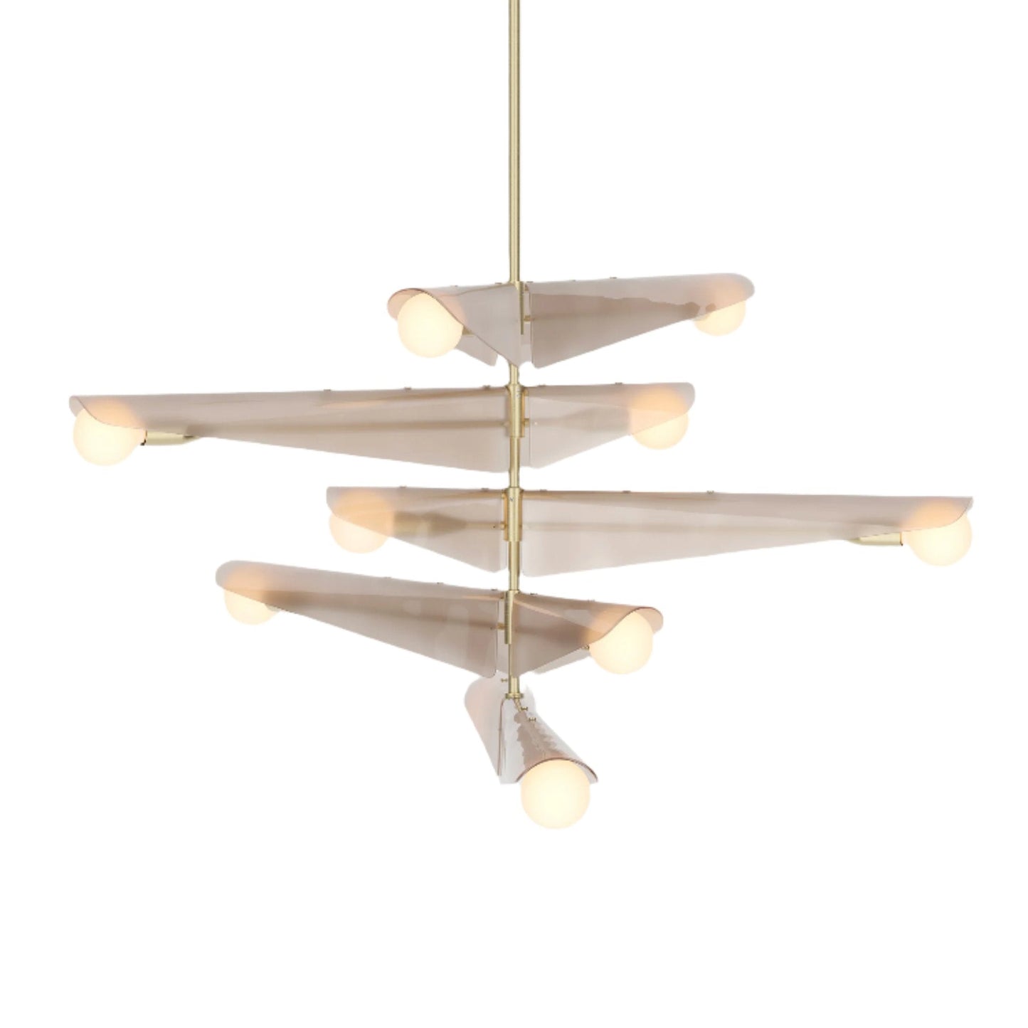 Lunaecyn Chandelier Solid Brass & Glass 47.25"W x 47.25"D