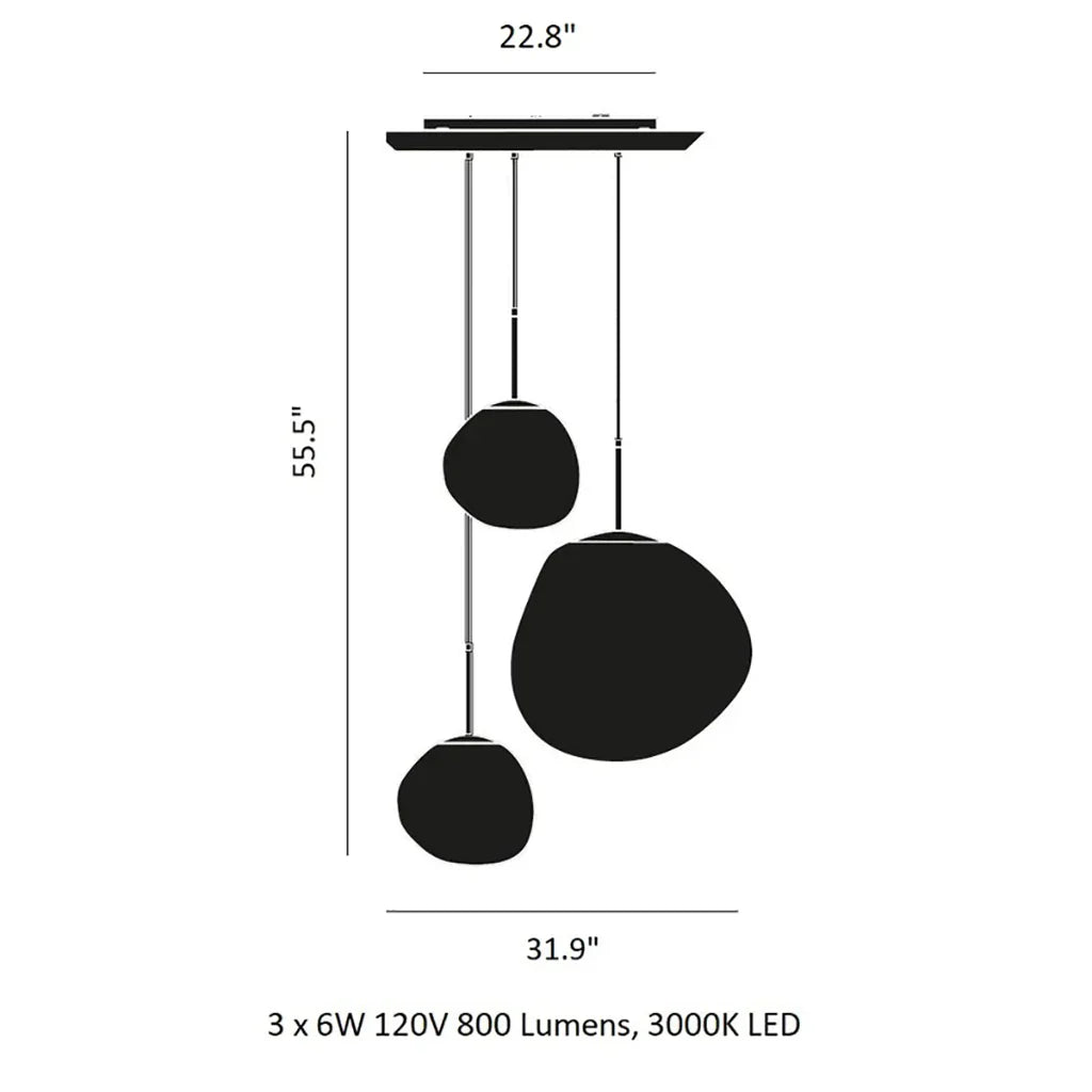 Modern Rock Acrylic Special Shape Pendant Lighting