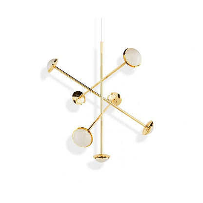 Jaraecyn Chandelier Polycarbonate Shade & Steel Tube 38.6"W