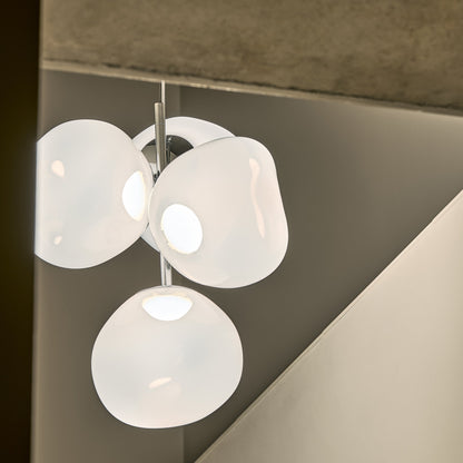Jaraecyn Chandelier Polycarbonate Shade & Steel Tube 38.6"W