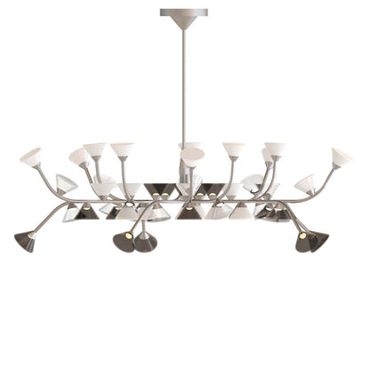 Heliver LED Chandelier Metal & Aluminum & Glass 65"W