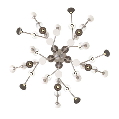 Heliver LED Chandelier Metal & Aluminum & Glass 65"W