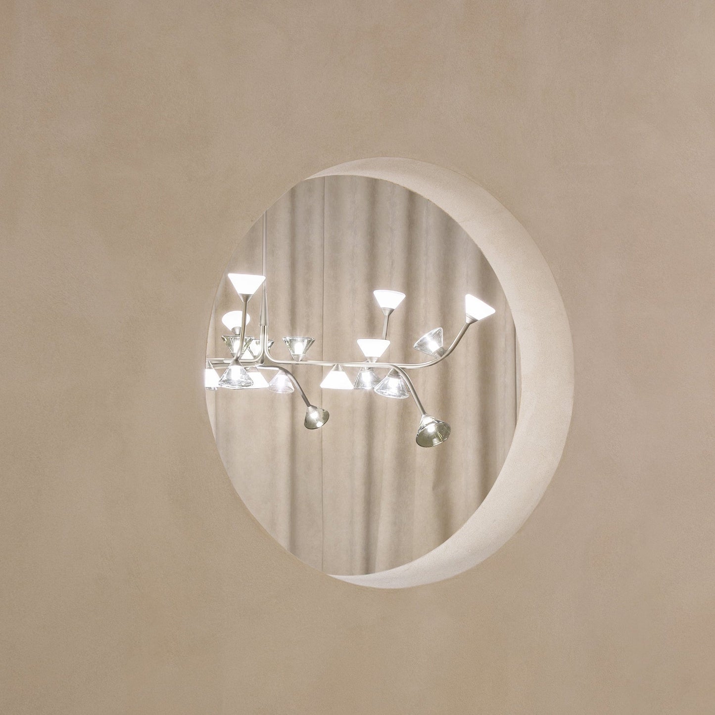 Heliver LED Chandelier Metal & Aluminum & Glass 65"W