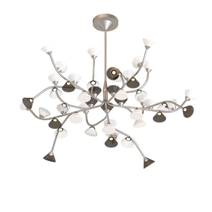 Heliver LED Chandelier Metal & Aluminum & Glass 65"W