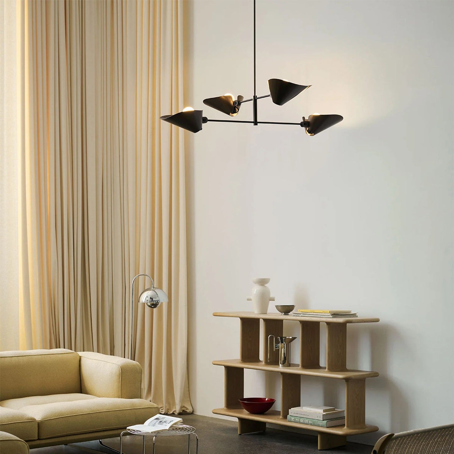 Ioneister Chandelier Painted Aluminum & Anodized Aluminum 55"W x 39"D