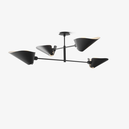 Ioneister Chandelier Painted Aluminum & Anodized Aluminum 55"W x 39"D