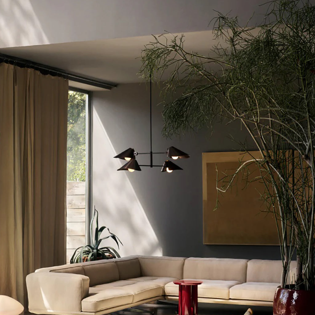 Ioneister Chandelier Painted Aluminum & Anodized Aluminum 55"W x 39"D