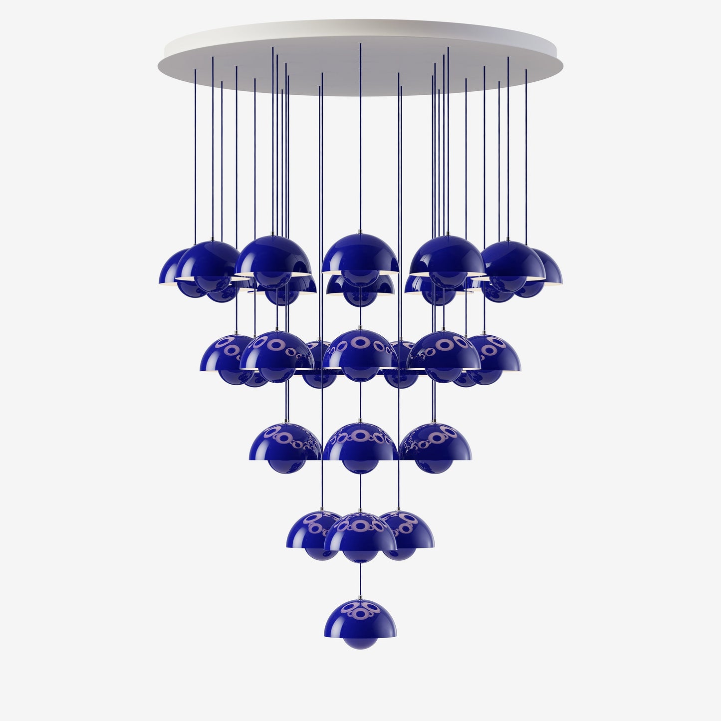 Calaevero Chandelier Lacquered Aluminum & Steel 20.9"D