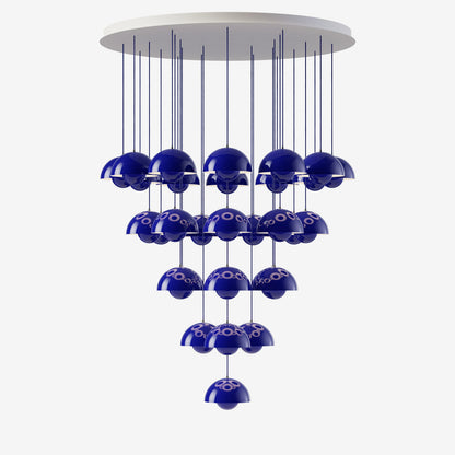 Calaevero Chandelier Lacquered Aluminum & Steel 20.9"D