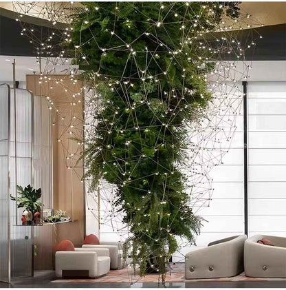 Lucia: Artifical Tree Chandelier - Entryway Chandelier - Foyer Light Fixtures