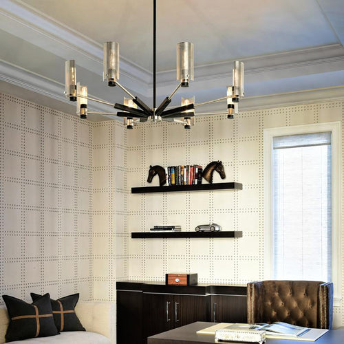 Astraenix Chandelier Hand-worked Iron & Steel 30"W x 30"D