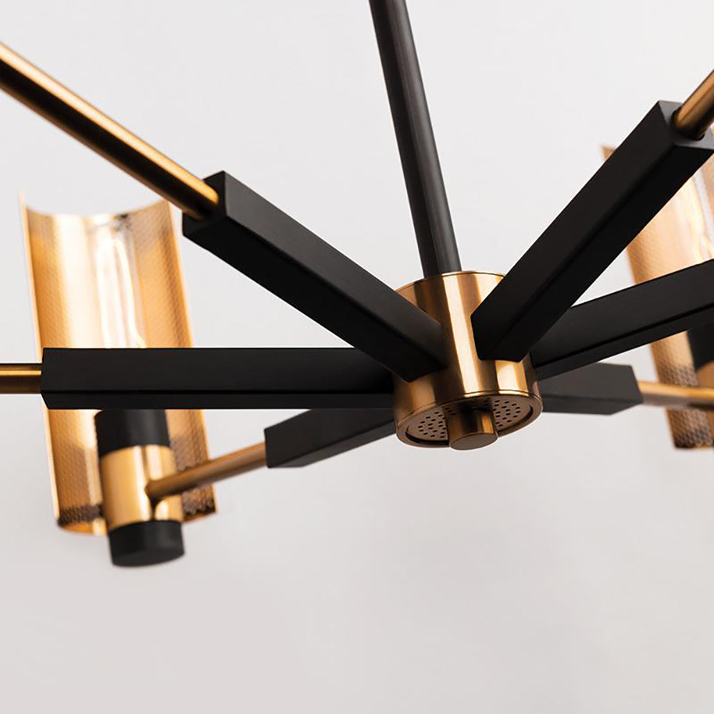 Astraenix Chandelier Hand-worked Iron & Steel 30"W x 30"D