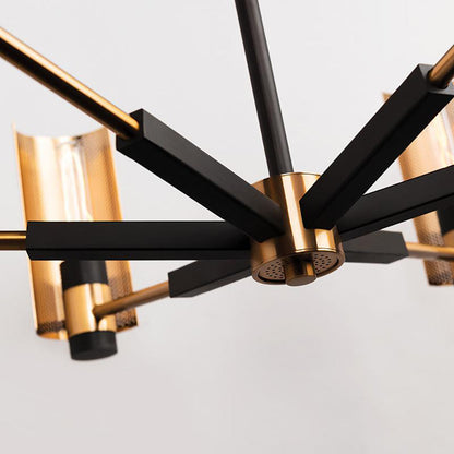 Astraenix Chandelier Hand-worked Iron & Steel 30"W x 30"D