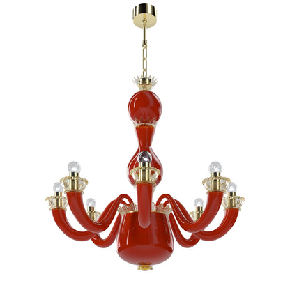 Fenomere Crystal Chandelier Murano Glass & Metal 30.3"D