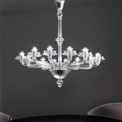 Loruvra Chandelier Murano Glass & Marble 31.5"D