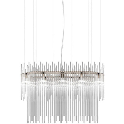 Ivory Veins Two-Tier Linear Pendant
