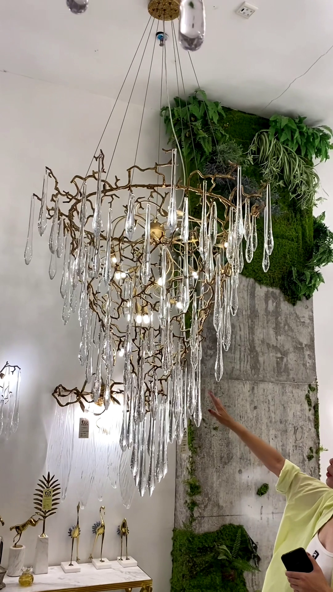 Chic Modern French Branch Copper Crystal Chandelier for Living Room Foyer and Dining Room Lighting - Richardrider
