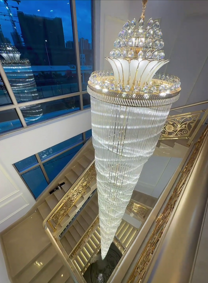 Luxury Extra Long Crystal Chandelier for Villa/Staircase/Foyer - Richardrider