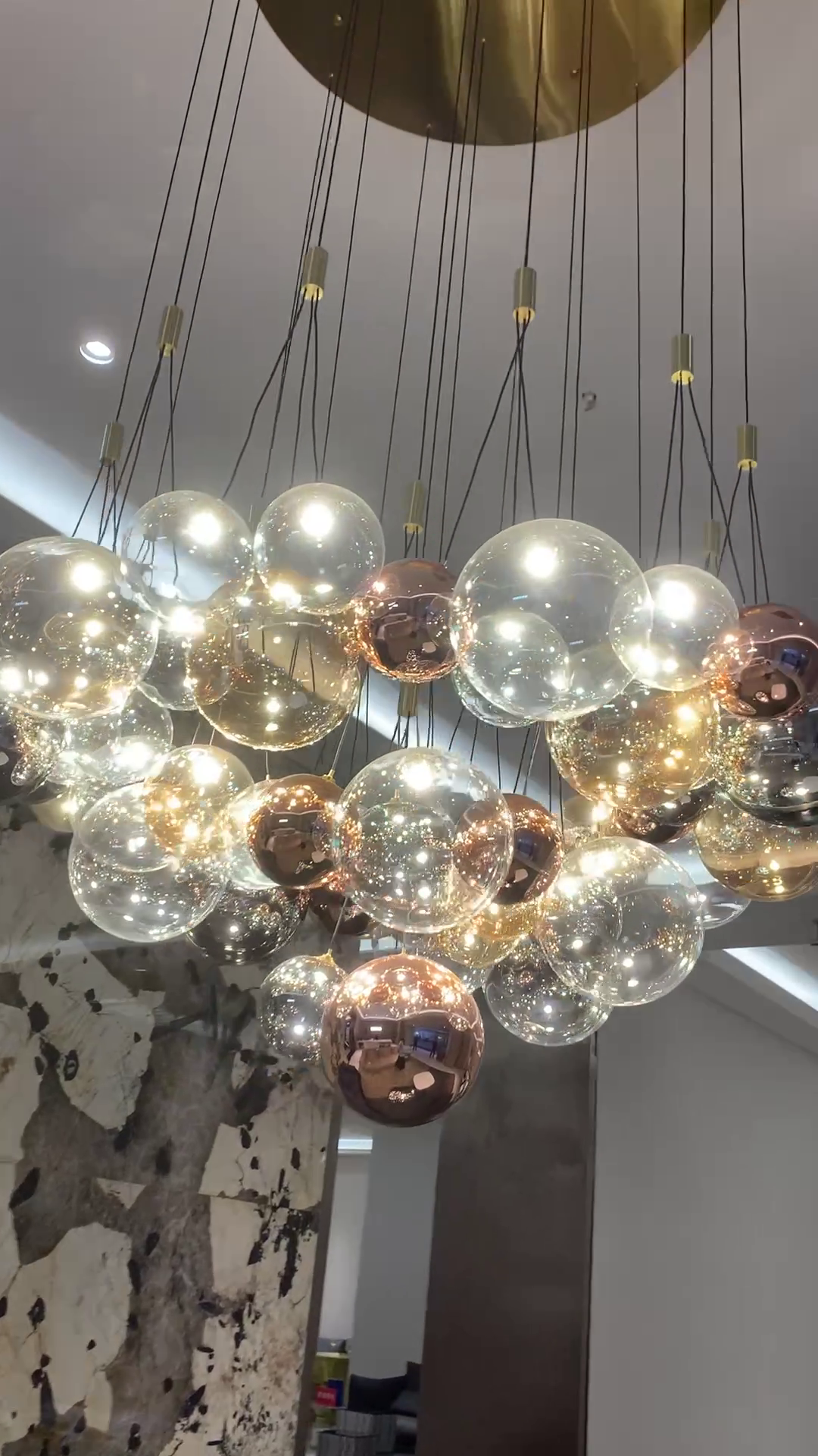 Italian Creative Glass Bubble Ball Chandelier for Living/Dining Room/Kitchen Island