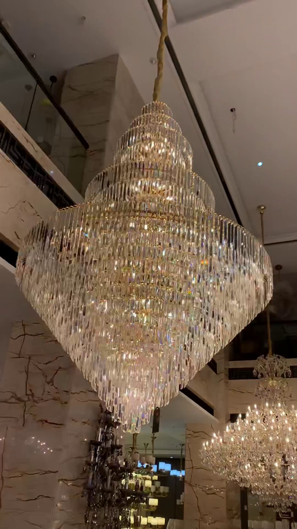Luxury Multi-tiered Extra Large Crystal Chandelier for Staircase/Foyer/Entryway - Richardrider