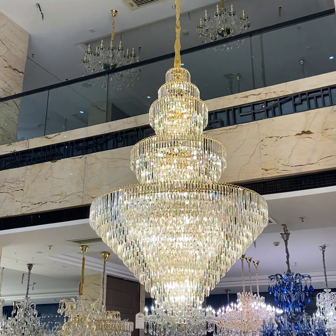 Luxury Multi-tiered Extra Large Crystal Chandelier for Staircase/Foyer/Entryway - Richardrider